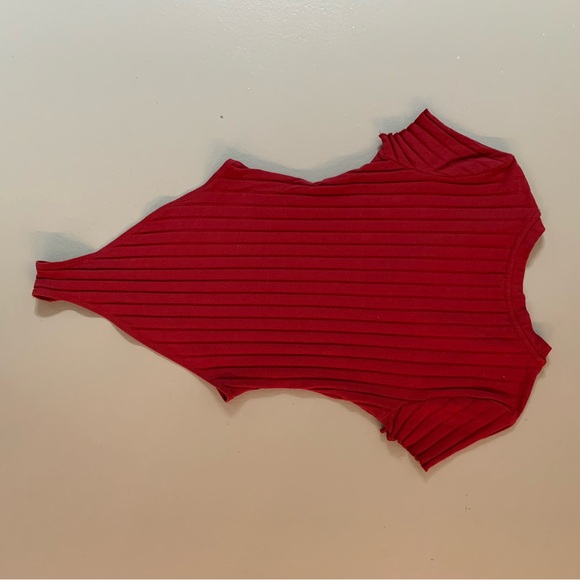 Red and white ribbed bodysuits - Picture 6 of 7